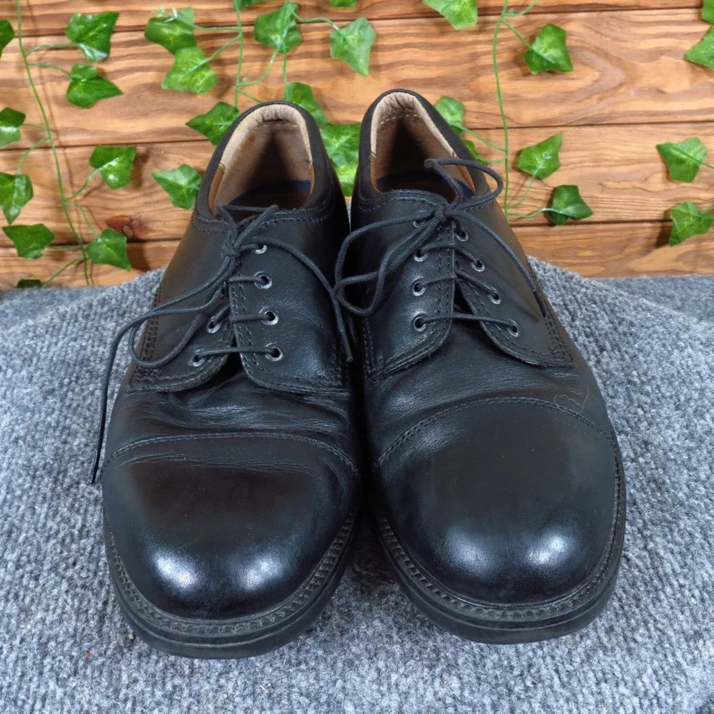 Dockers Gordon Men Casual Cap Toe Oxford‎ Size 11.5 Work Office Black Leather